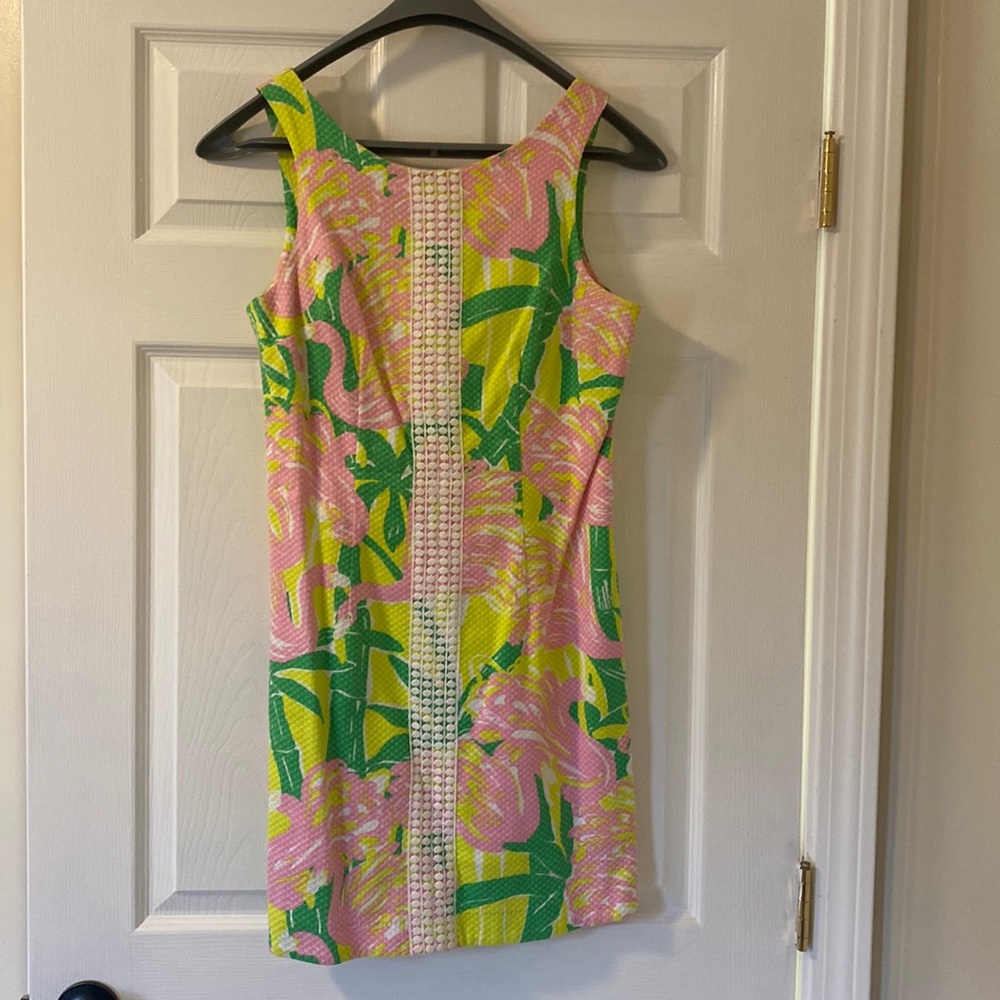 Lilly Pulitzer Target Flamingo Shift Dress Sz 8